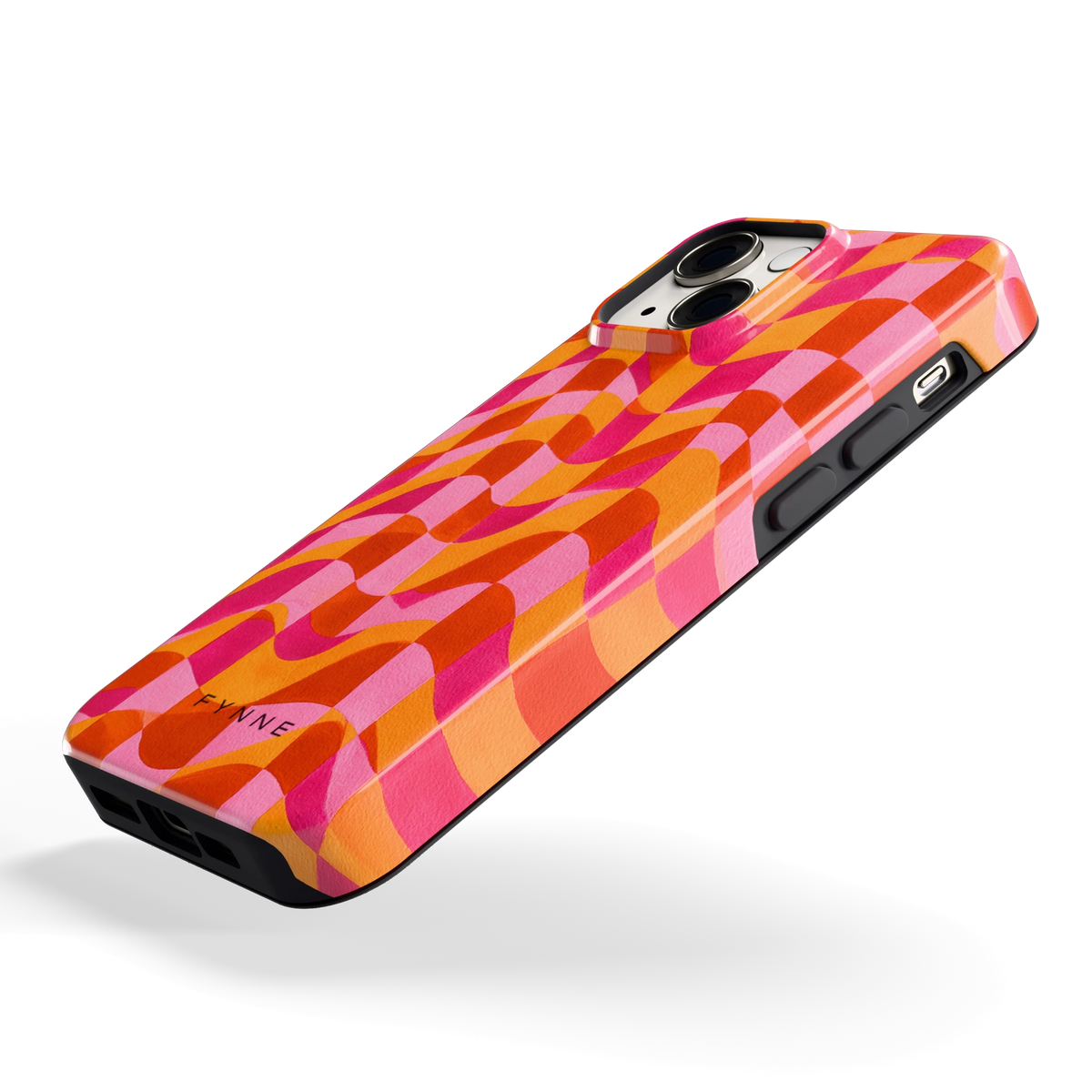 Golvende Blokken hoesje voor iPhone 13 mini, schuin