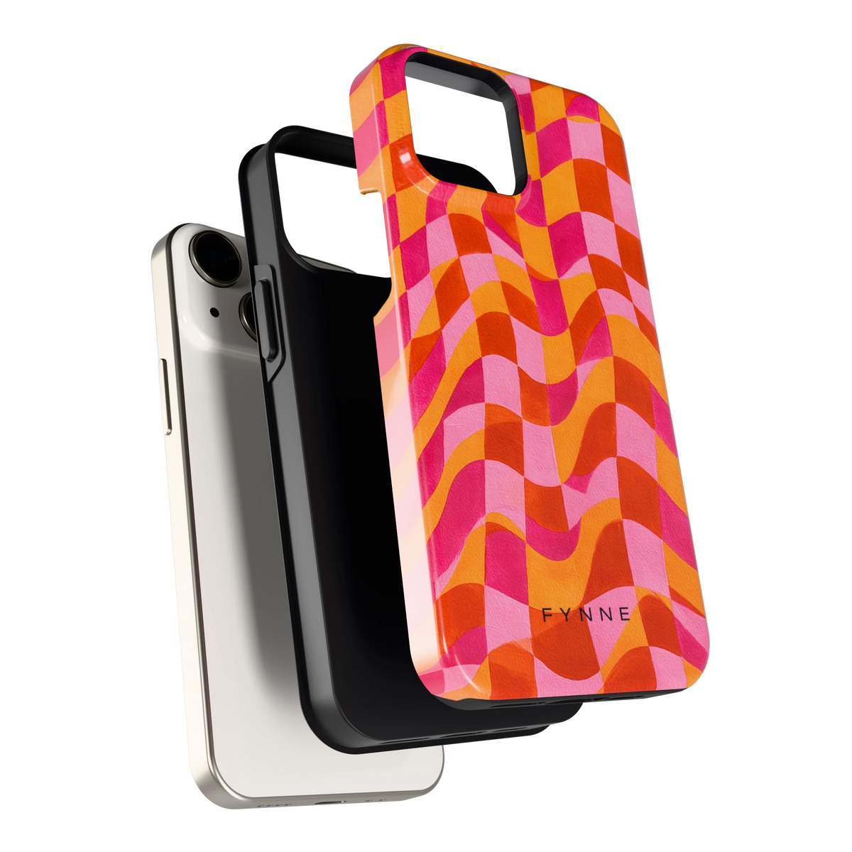 Golvende Blokken hoesje voor iPhone 13 mini, los van de telefoon