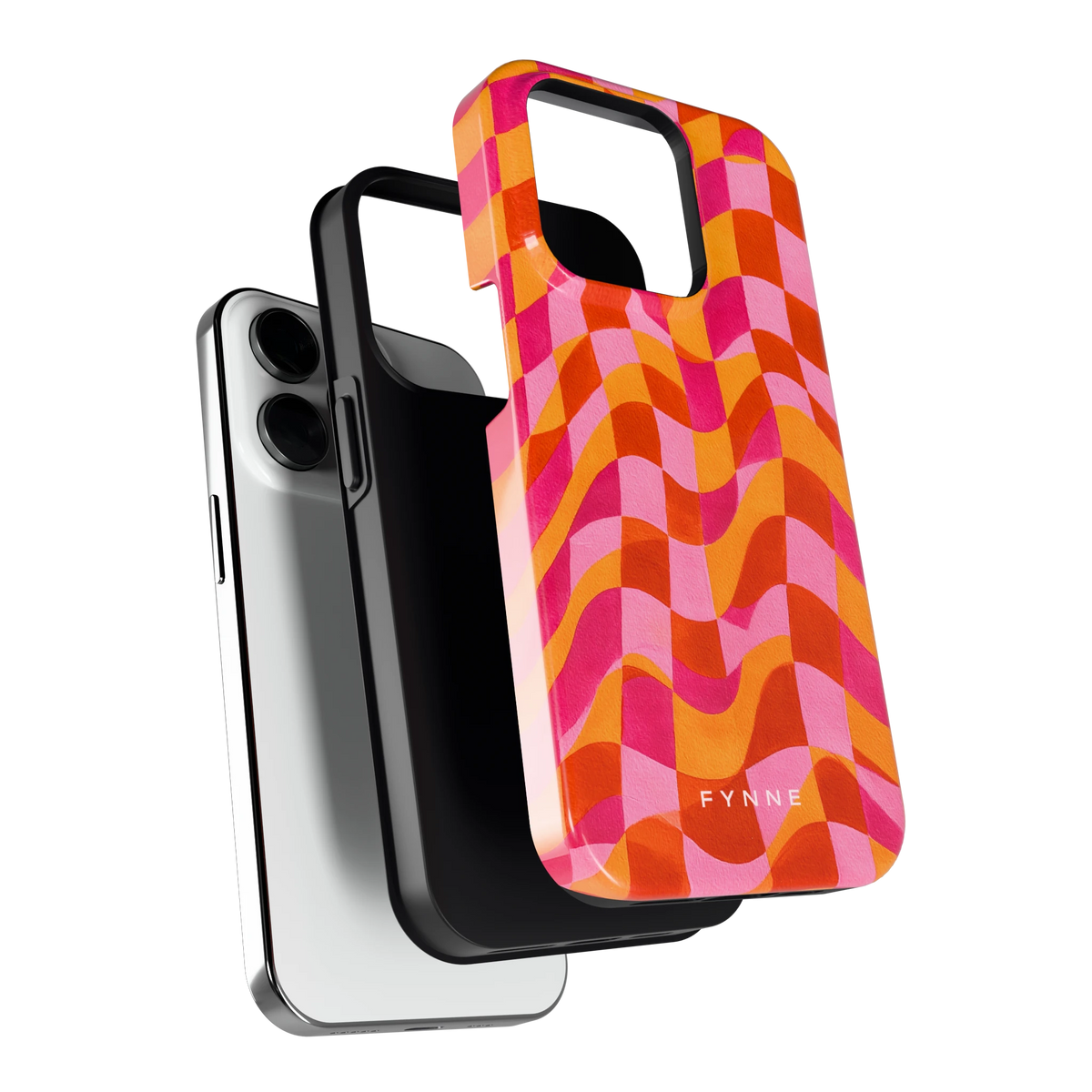 Golvende Blokken hoesje voor iPhone 14 Pro, los van de telefoon