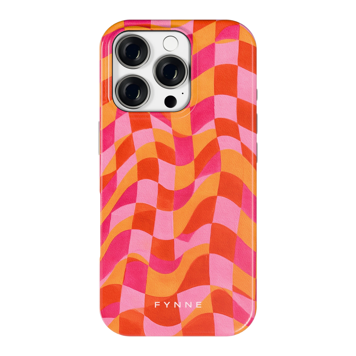 Golvende Blokken hoesje voor iPhone 16 Pro, achterkant