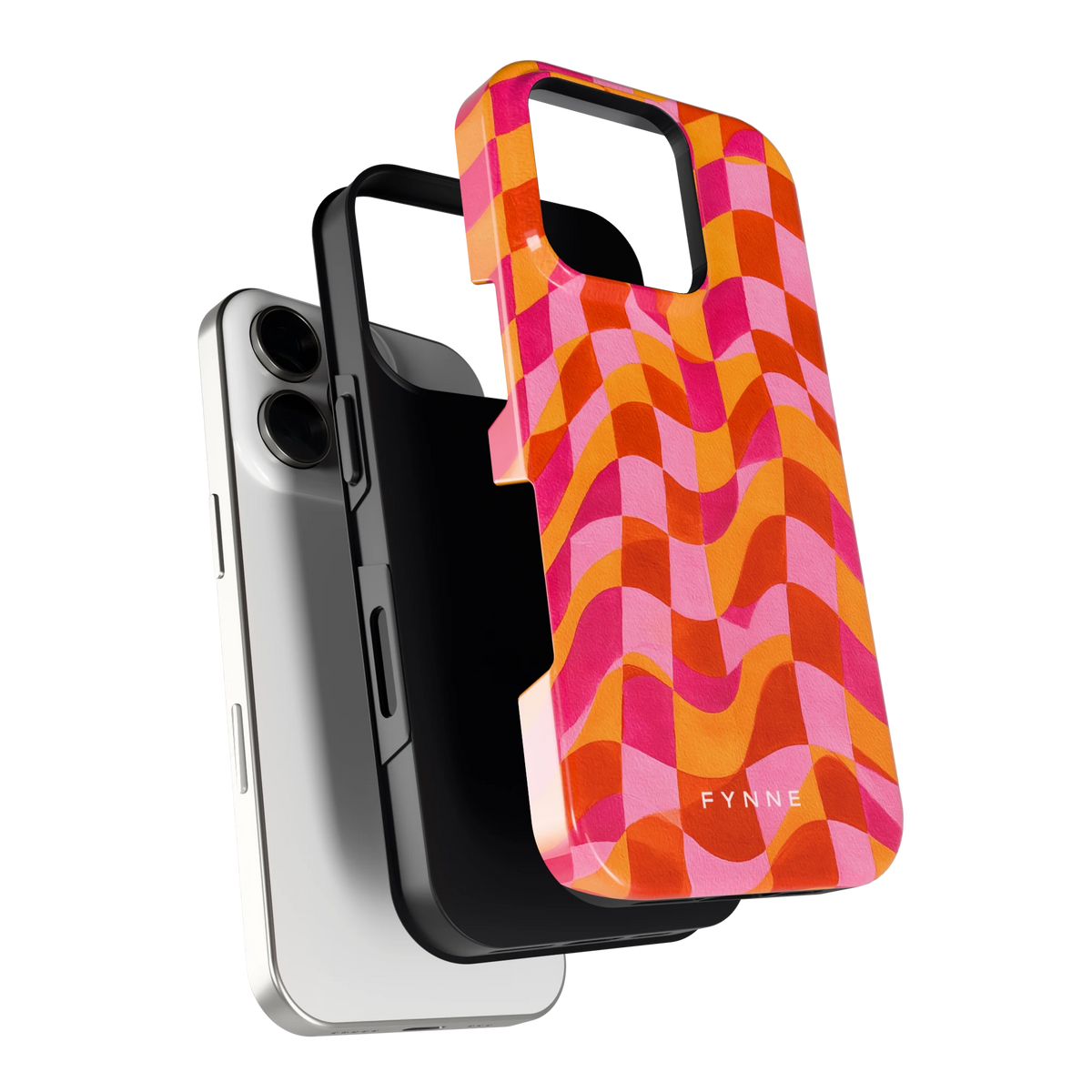 Golvende Blokken hoesje voor iPhone 16 Pro, los van de telefoon