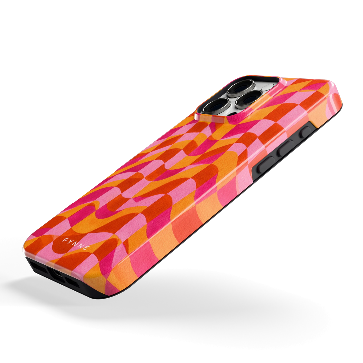 Golvende Blokken hoesje voor iPhone 16 Pro Max, schuin