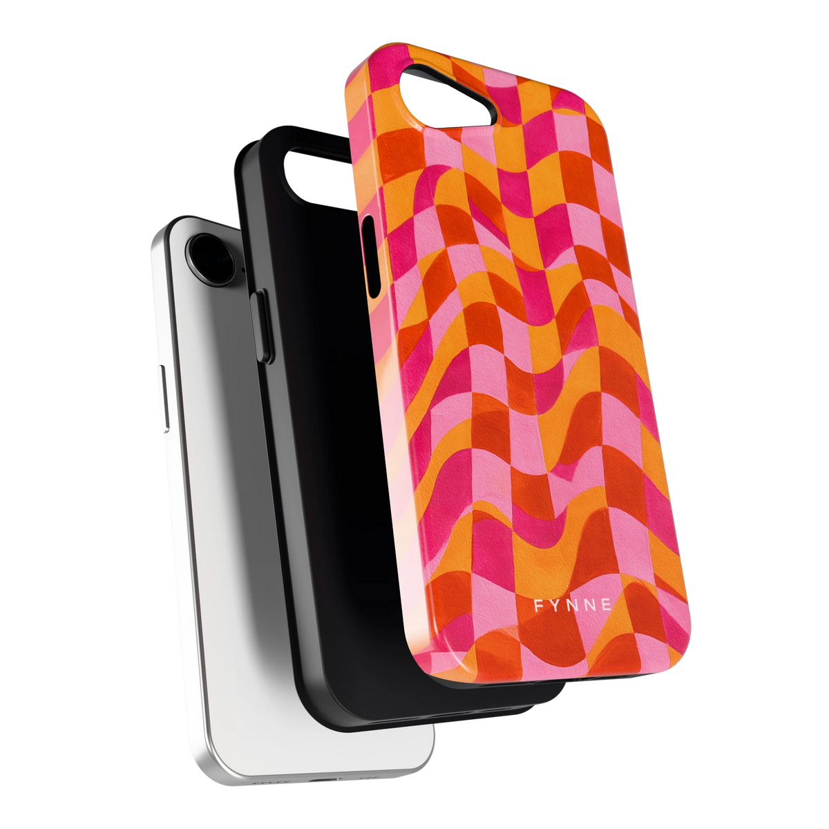 Golvende Blokken hoesje voor iPhone 16e, los van de telefoon
