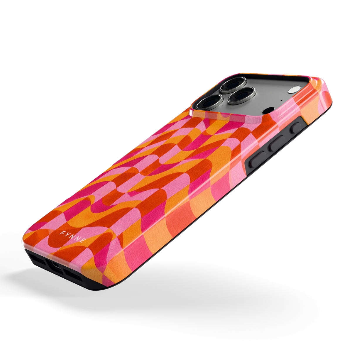 Golvende Blokken hoesje voor iPhone 17 Pro Max, schuin