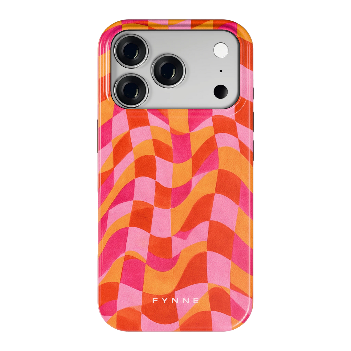Golvende Blokken hoesje voor iPhone 18 Pro, achterkant