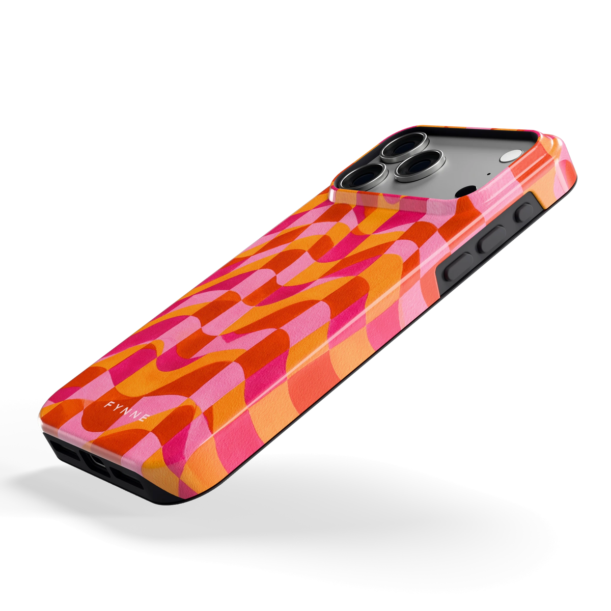 Golvende Blokken hoesje voor iPhone 18 Pro Max, schuin