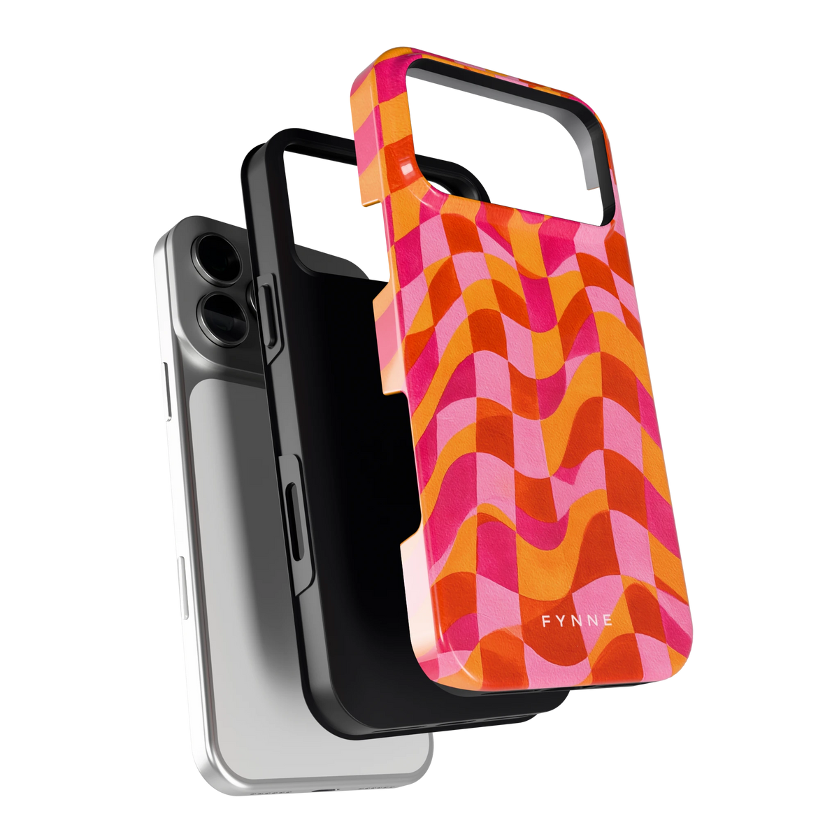 Golvende Blokken hoesje voor iPhone 18 Pro Max, los van de telefoon