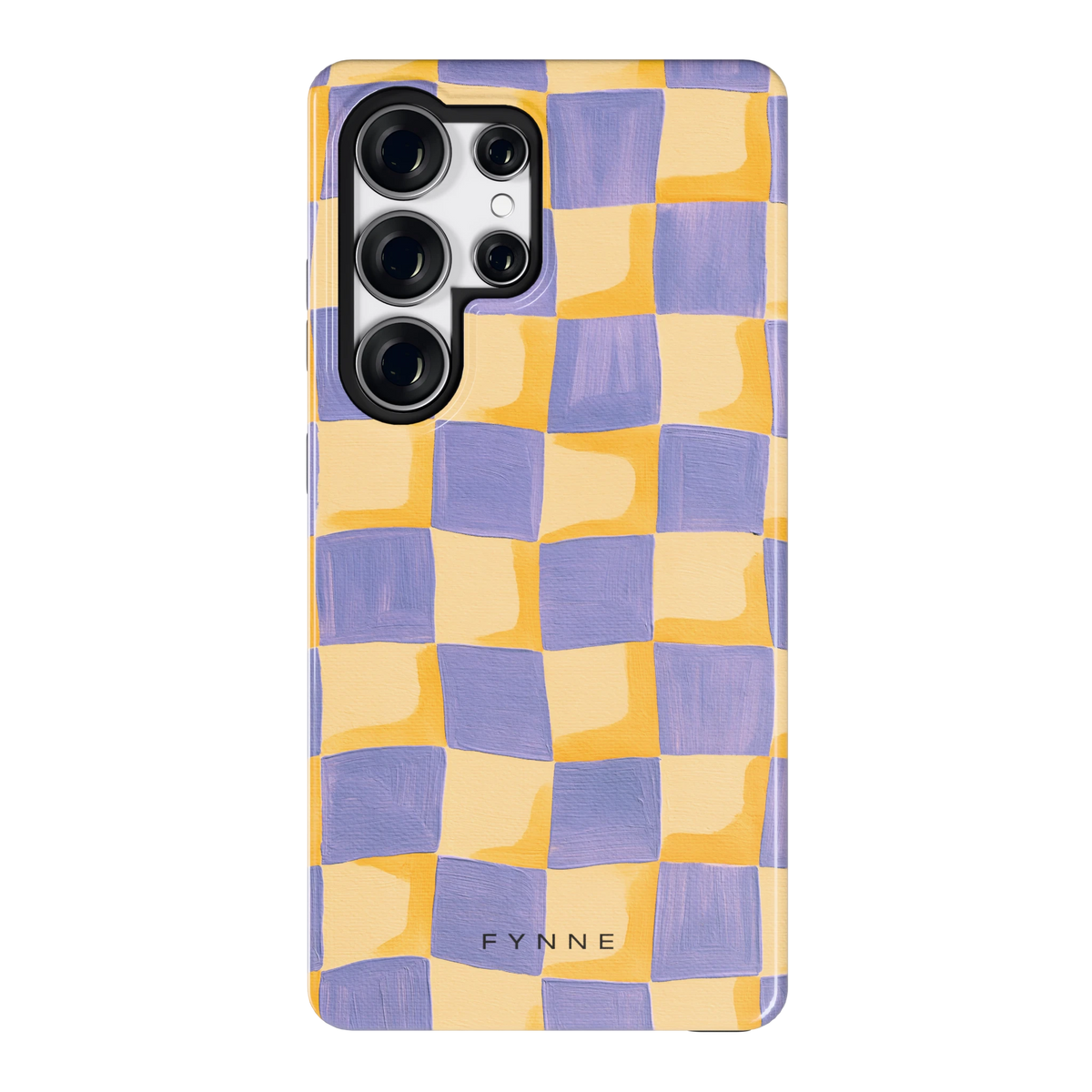 Golvend Dambord hoesje voor Galaxy S25 Ultra, achterkant