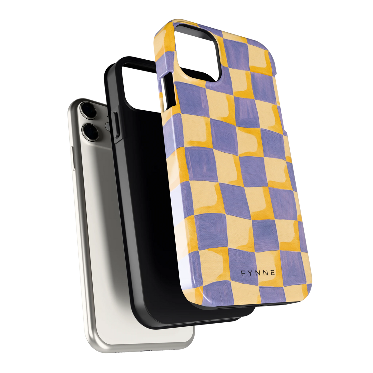 Golvend Dambord hoesje voor iPhone 11, los van de telefoon