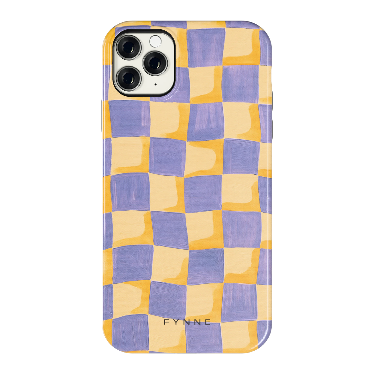 Golvend Dambord hoesje voor iPhone 11 Pro Max, achterkant