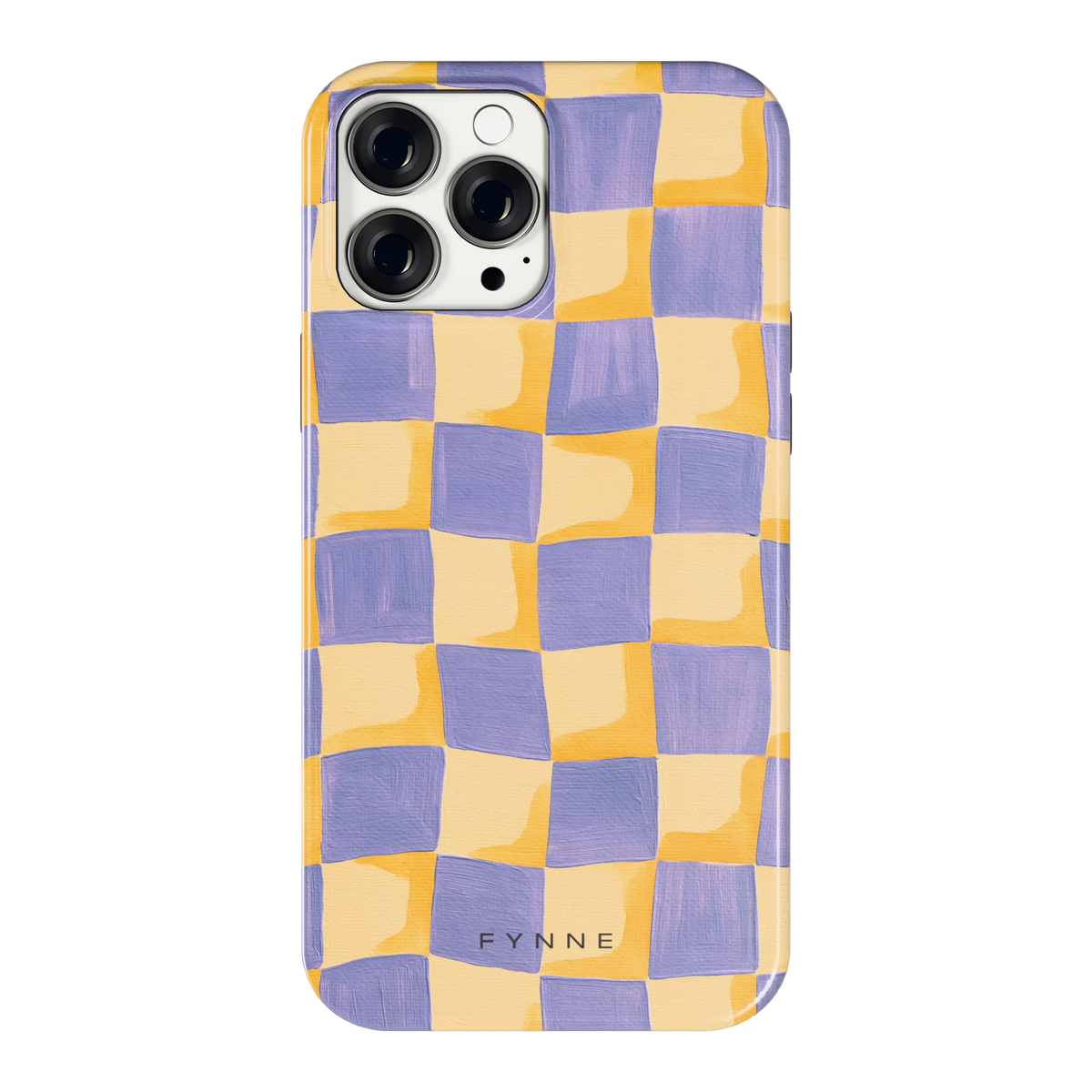 Golvend Dambord hoesje voor iPhone 13 Pro Max, achterkant
