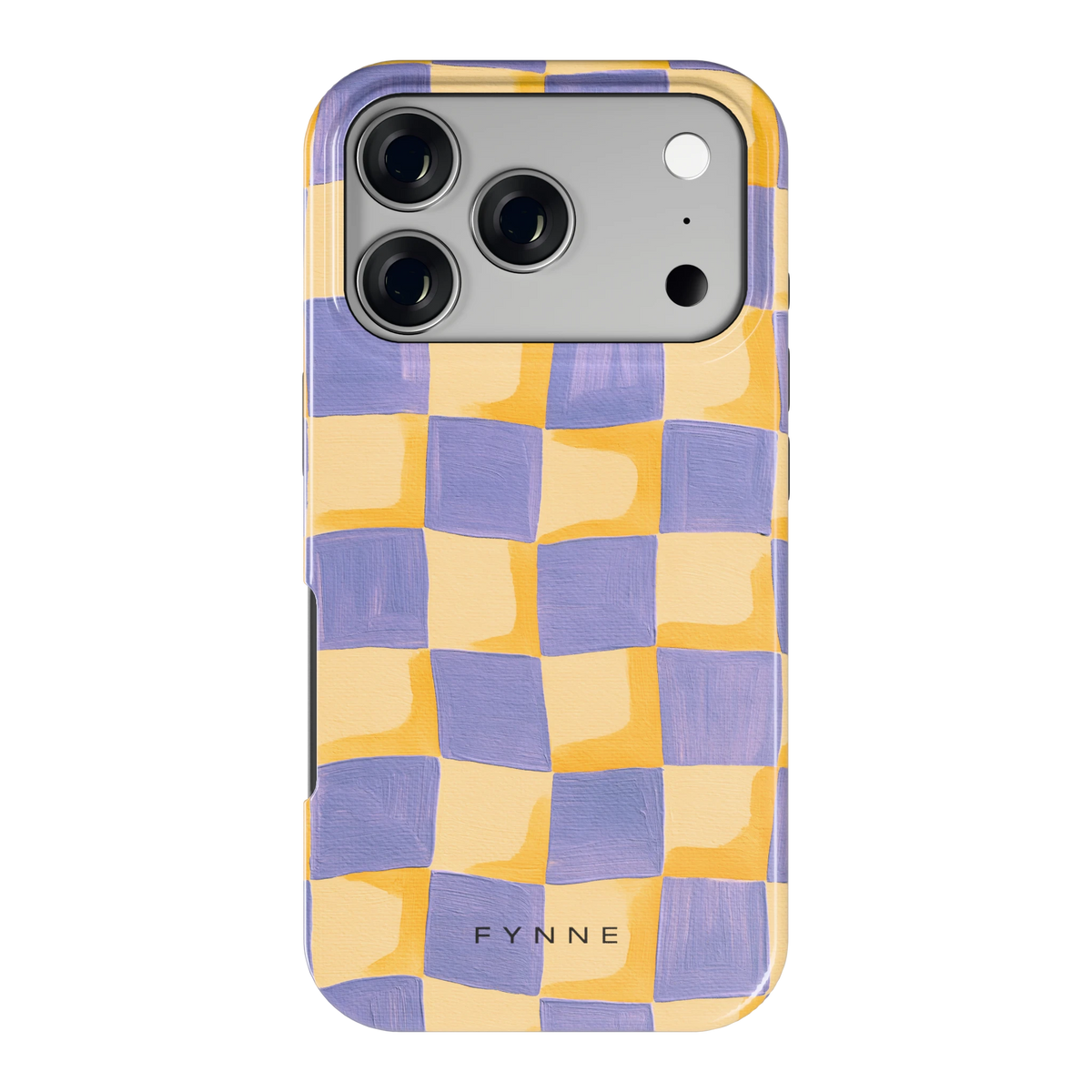 Golvend Dambord hoesje voor iPhone 17 Pro, achterkant