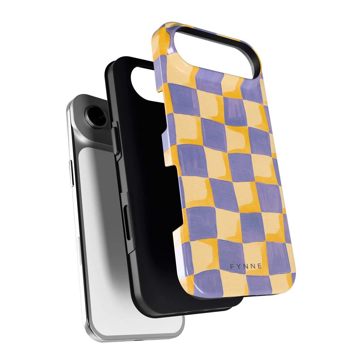 Golvend Dambord hoesje voor iPhone Air, los van de telefoon