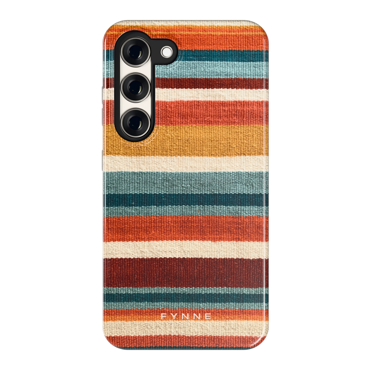 Strepen met weeflook hoesje voor Galaxy S23, achterkant