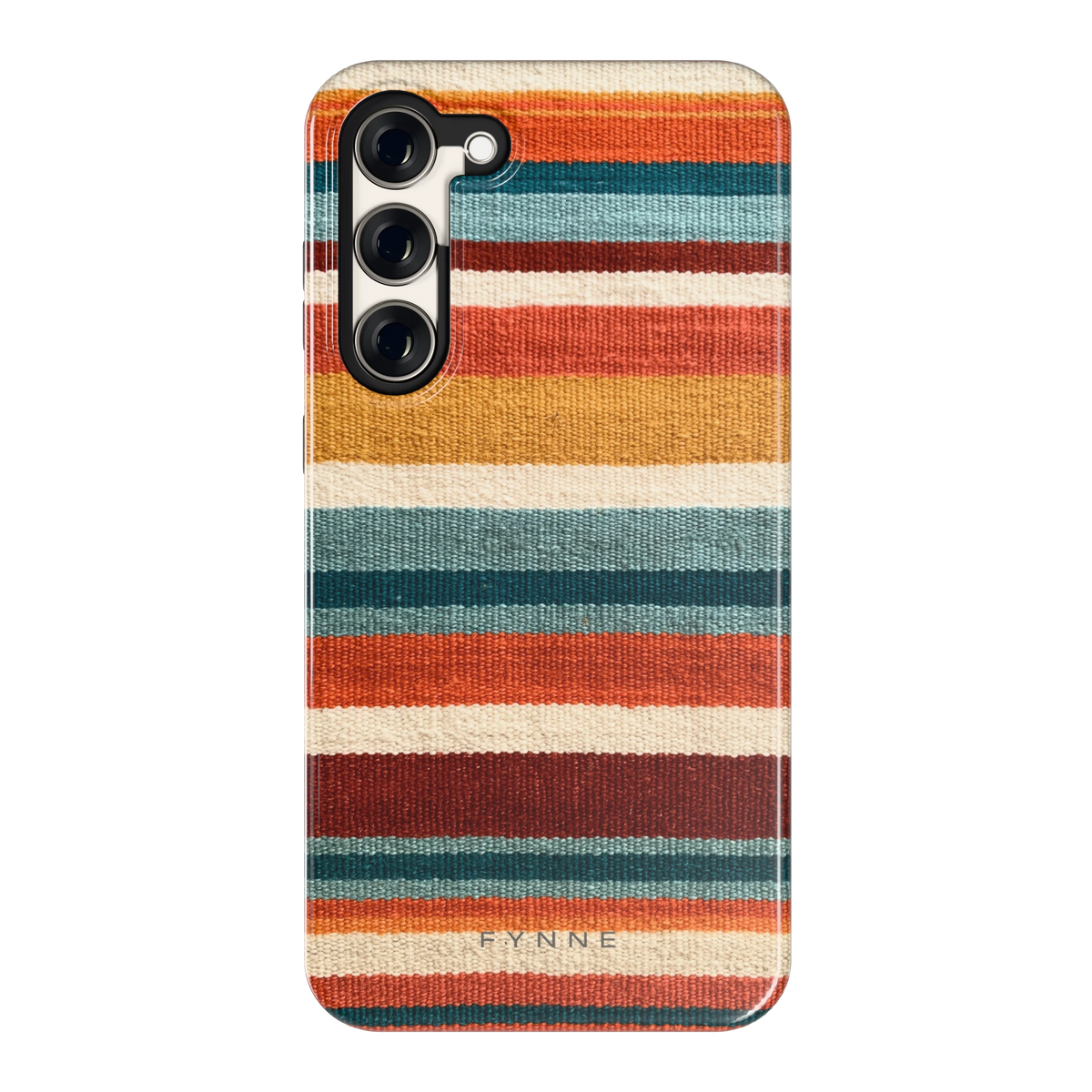 Strepen met weeflook hoesje voor Galaxy S23+, achterkant