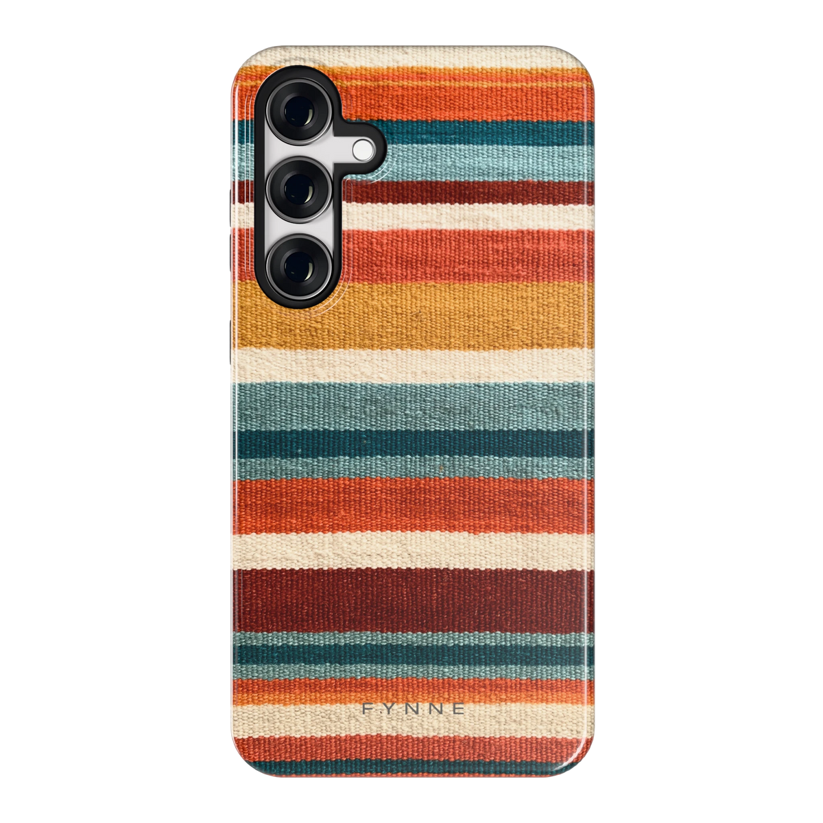 Strepen met weeflook hoesje voor Galaxy S24+, achterkant