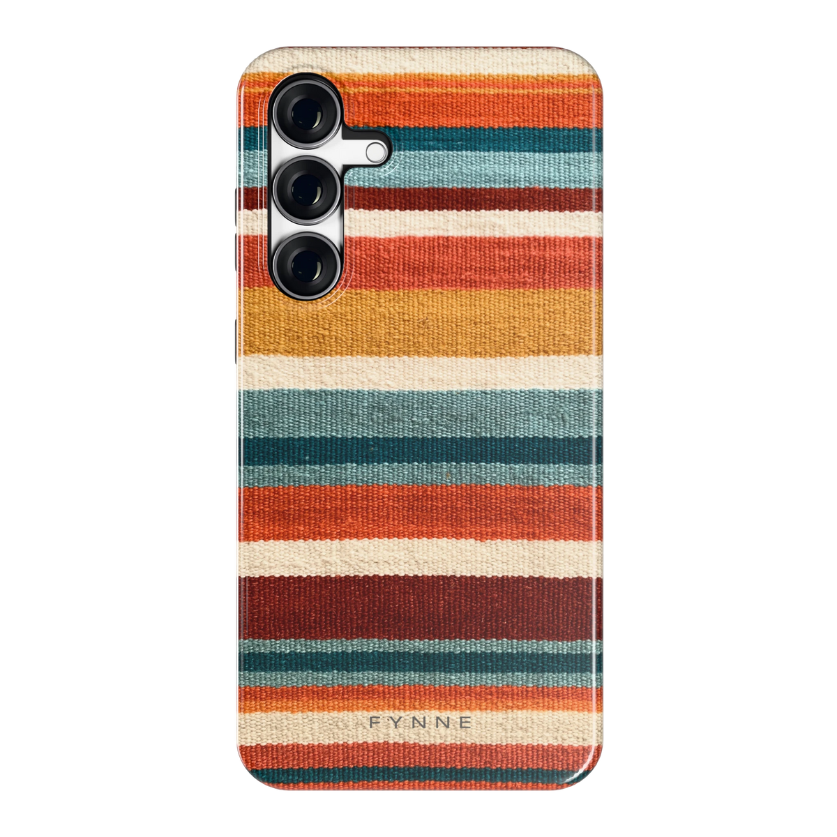 Strepen met weeflook hoesje voor Galaxy S25 FE, achterkant