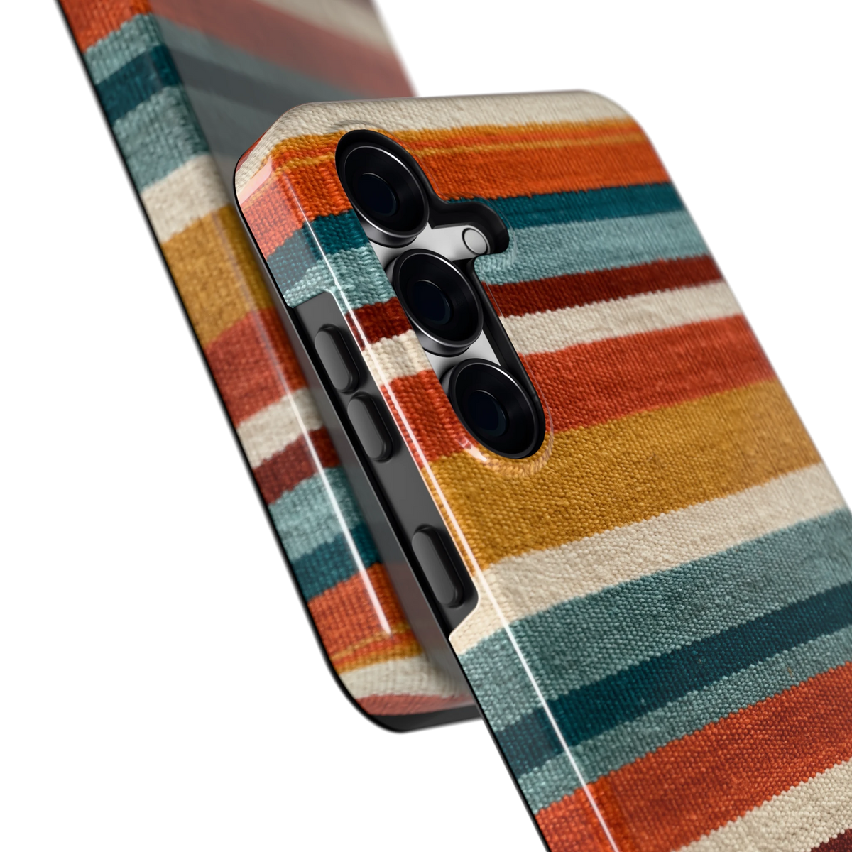 Strepen met weeflook hoesje voor Galaxy S25 FE, close-up