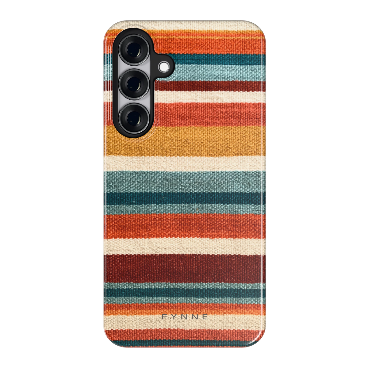 Strepen met weeflook hoesje voor Galaxy S25+, achterkant
