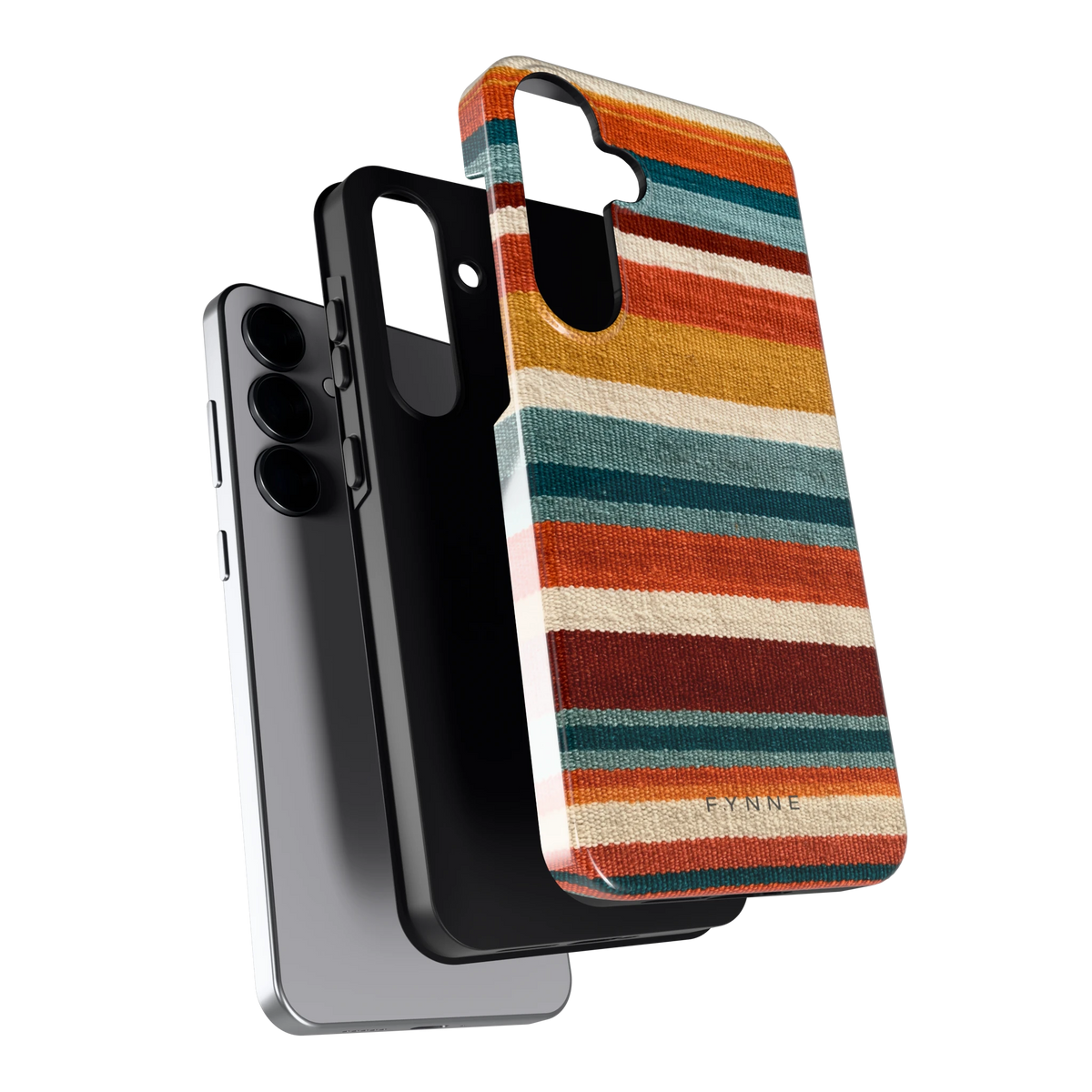 Strepen met weeflook hoesje voor Galaxy S25+, los van de telefoon