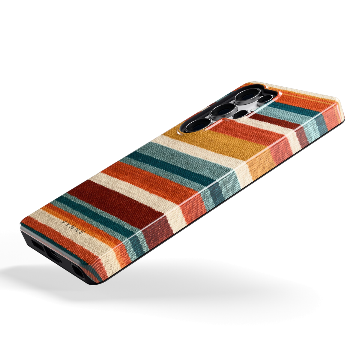 Strepen met weeflook hoesje voor Galaxy S25 Ultra, schuin