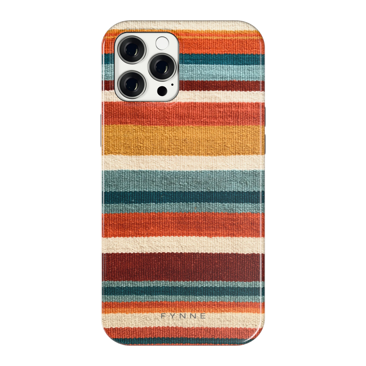 Strepen met weeflook hoesje voor iPhone 12 Pro Max, achterkant