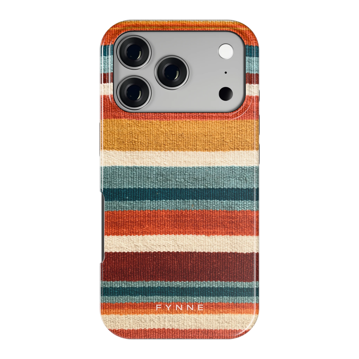 Strepen met weeflook hoesje voor iPhone 17 Pro, achterkant