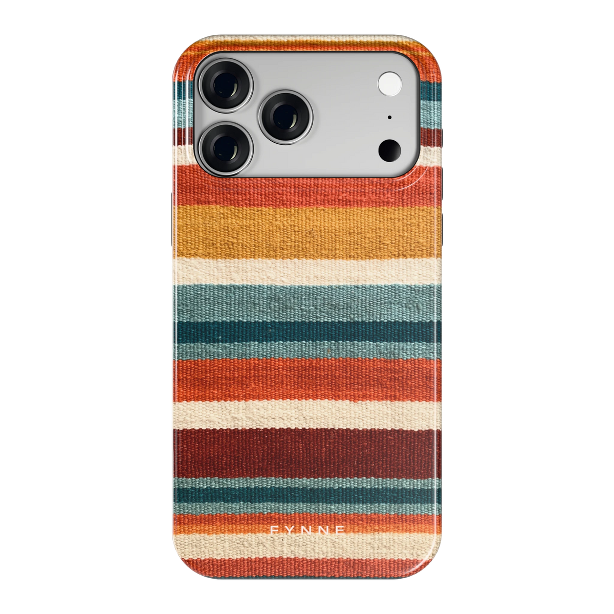 Strepen met weeflook hoesje voor iPhone 18 Pro Max, achterkant