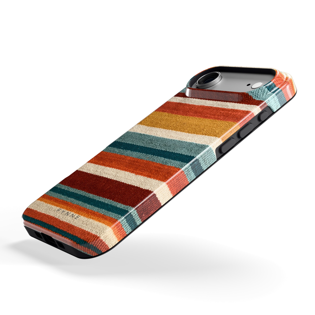 Strepen met weeflook hoesje voor iPhone Air, schuin