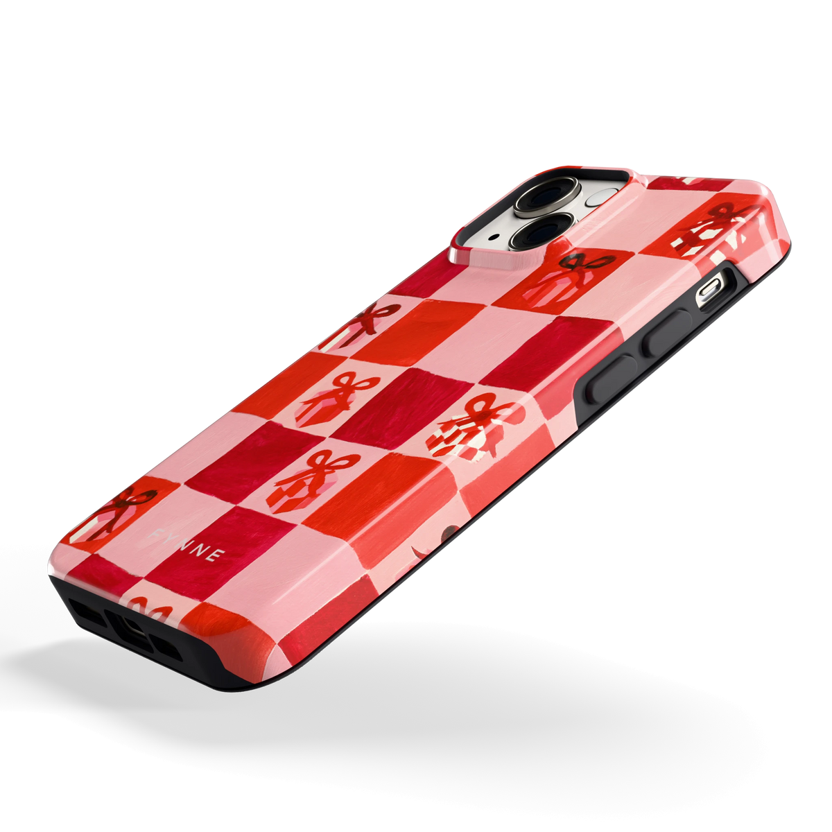 Cadeaudambord hoesje voor iPhone 13 mini, schuin