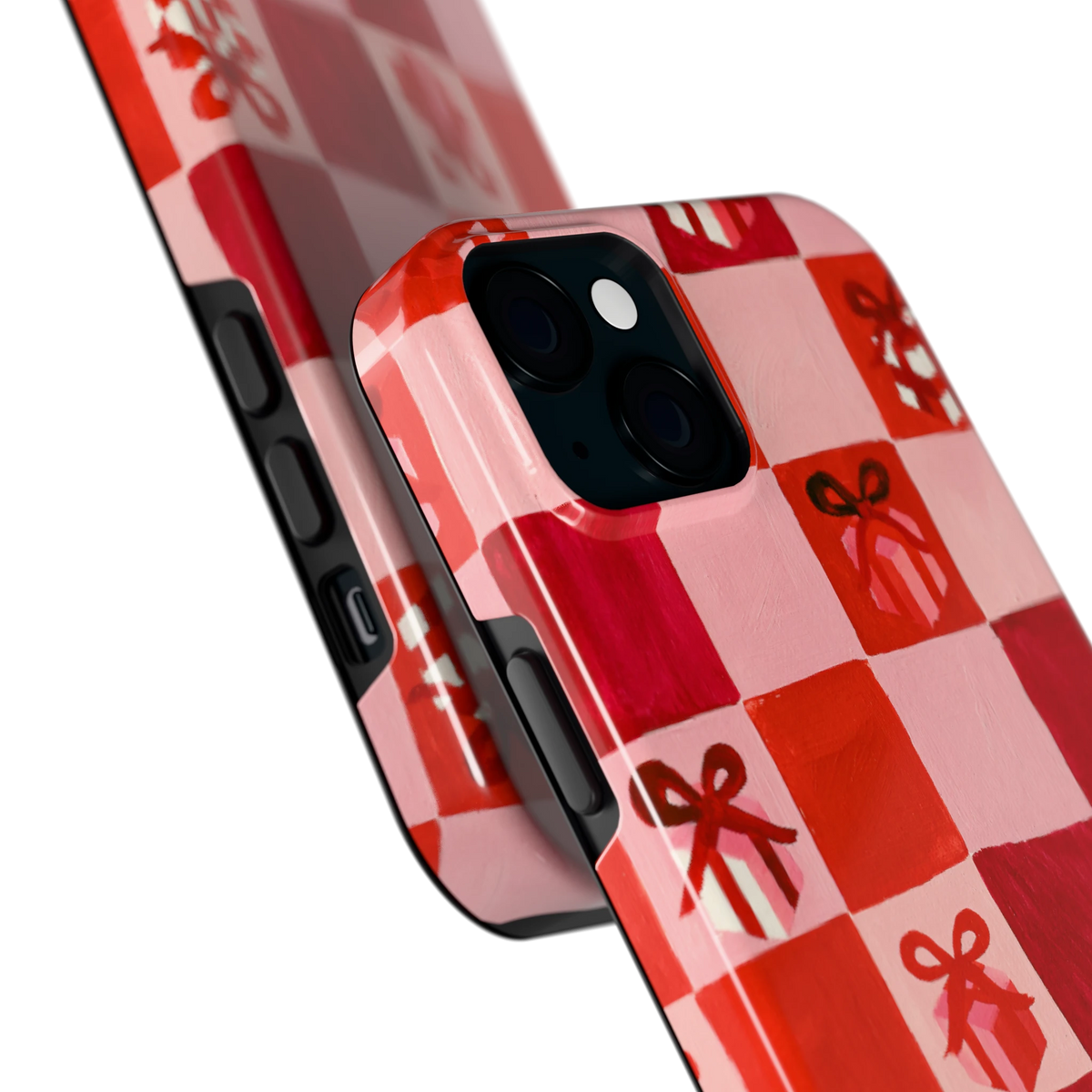 Cadeaudambord hoesje voor iPhone 15 Plus, close-up