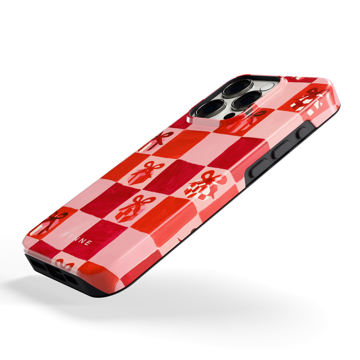 Cadeaudambord hoesje voor iPhone 15 Pro, schuin