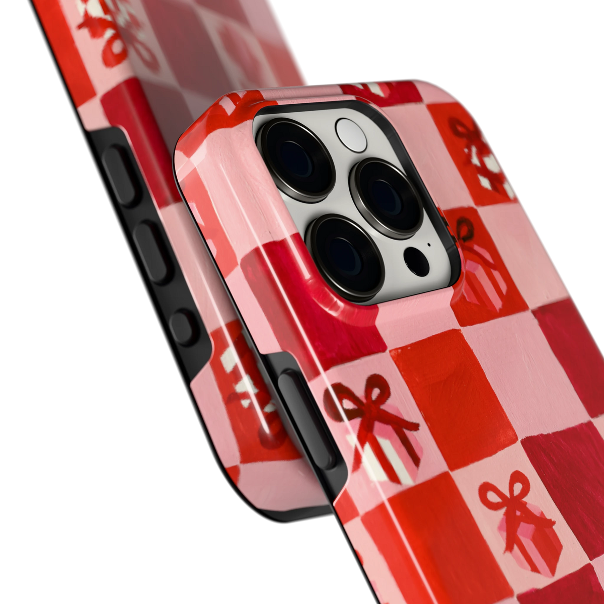 Cadeaudambord hoesje voor iPhone 15 Pro, close-up