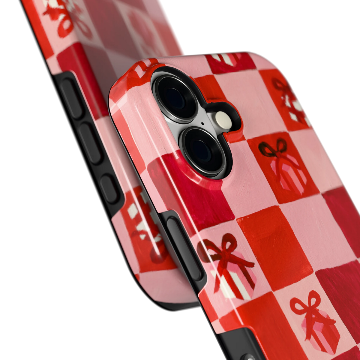 Cadeaudambord hoesje voor iPhone 17, close-up
