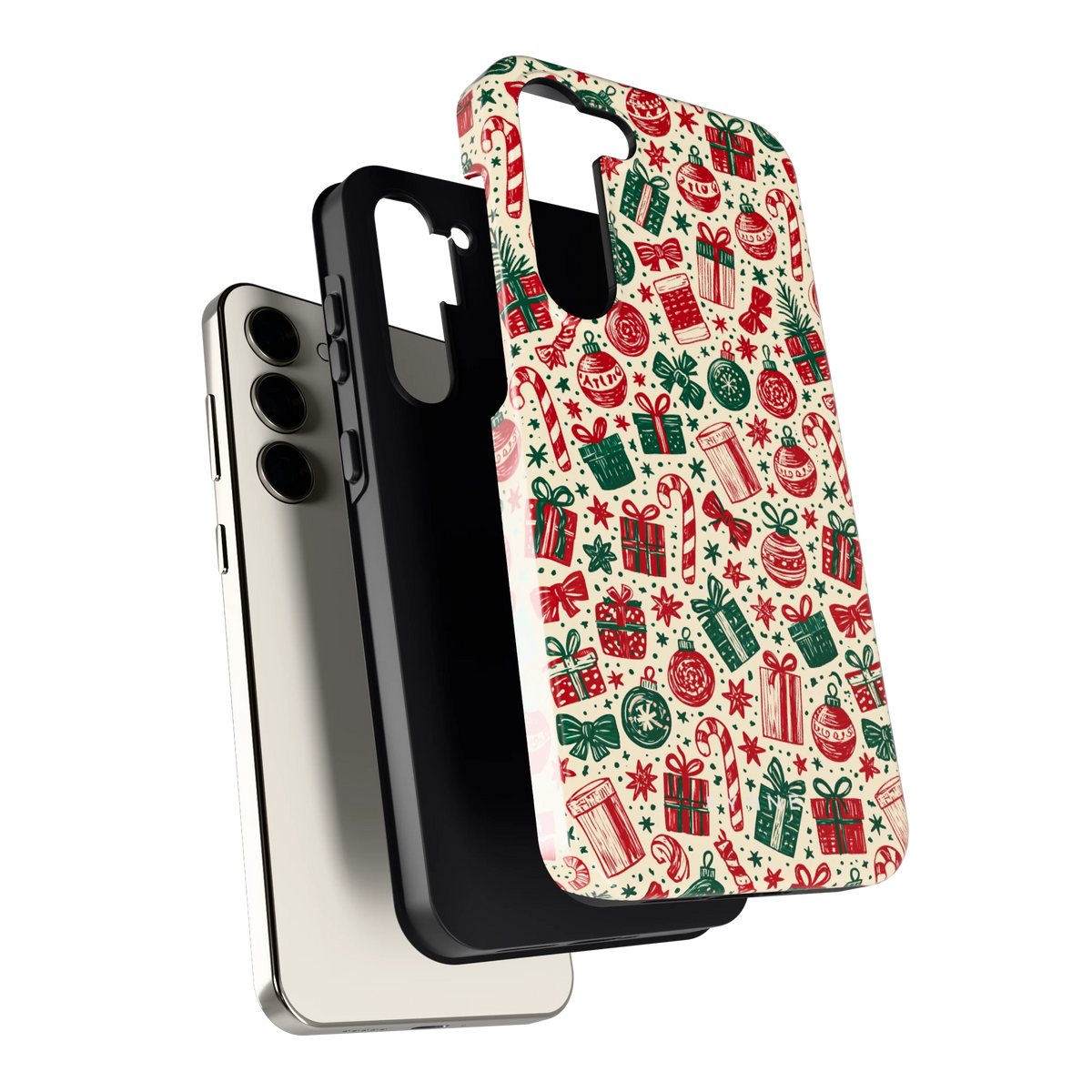Kerstcadeaus hoesje voor Galaxy S23+, los van de telefoon