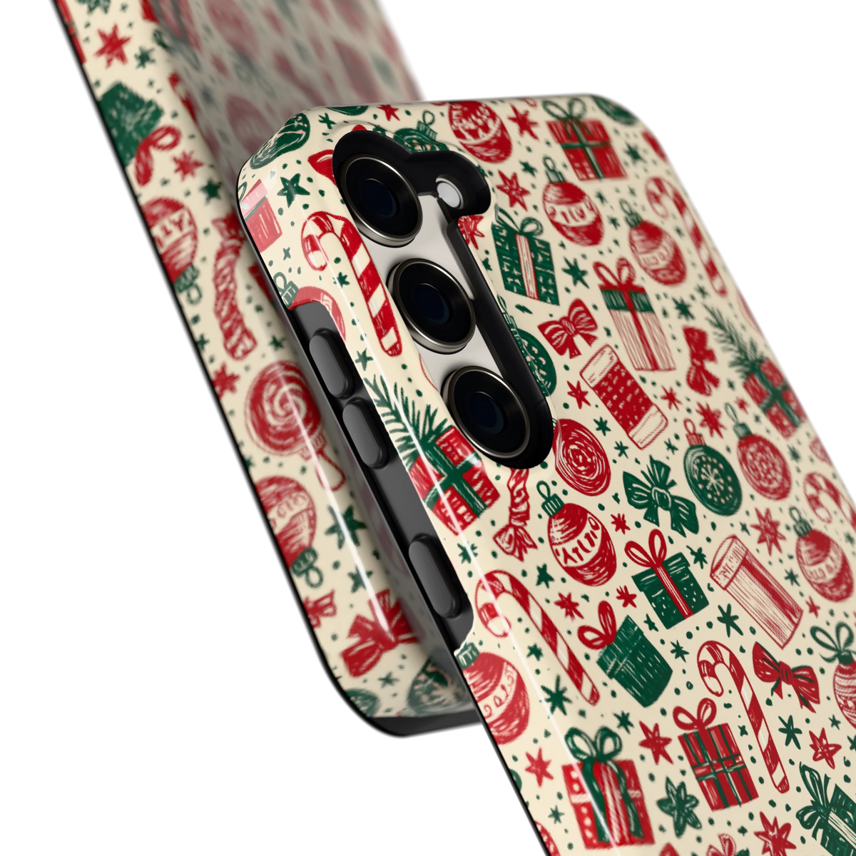 Kerstcadeaus hoesje voor Galaxy S23+, close-up
