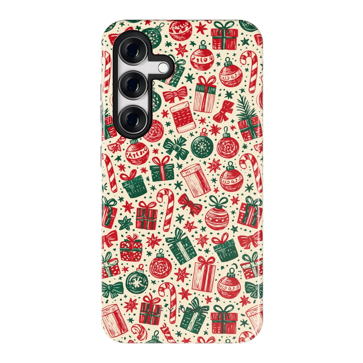 Kerstcadeaus hoesje voor Galaxy S24, achterkant