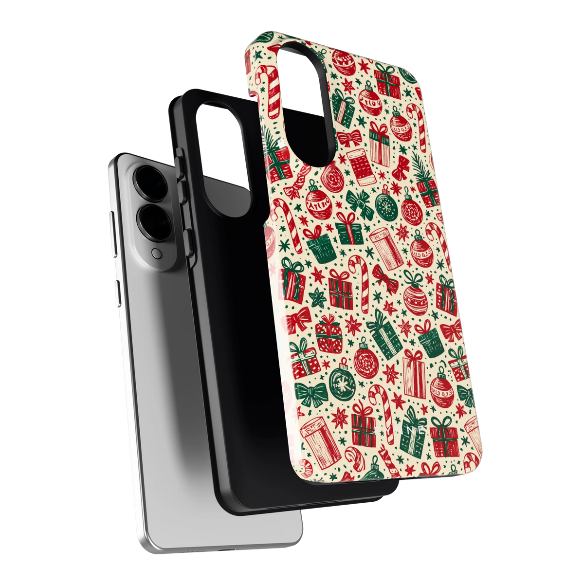 Kerstcadeaus hoesje voor Galaxy S25 Edge, los van de telefoon