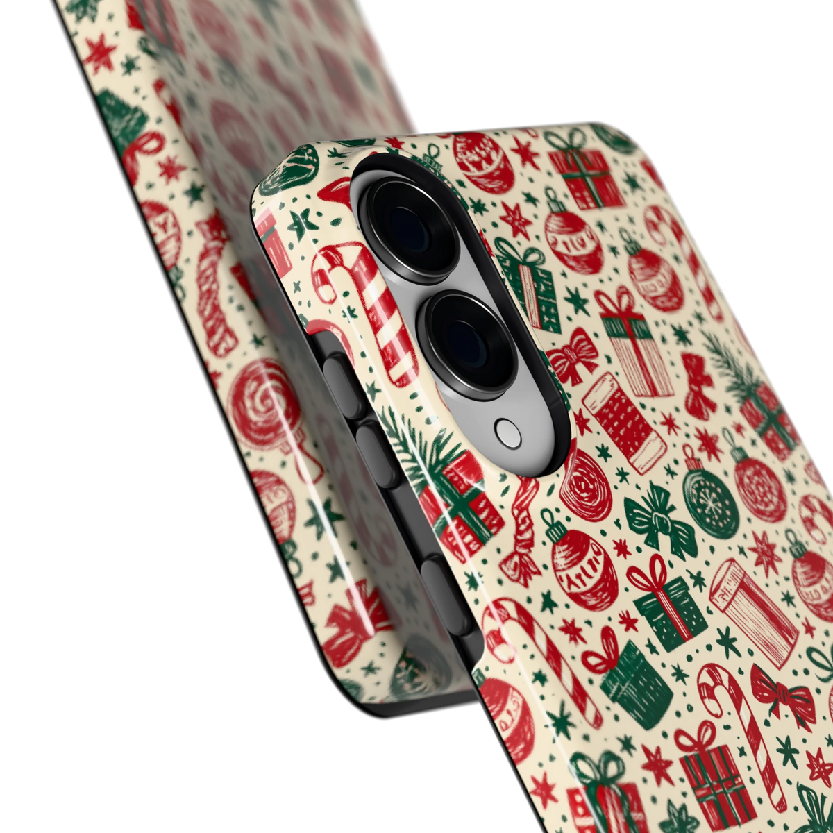 Kerstcadeaus hoesje voor Galaxy S25 Edge, close-up