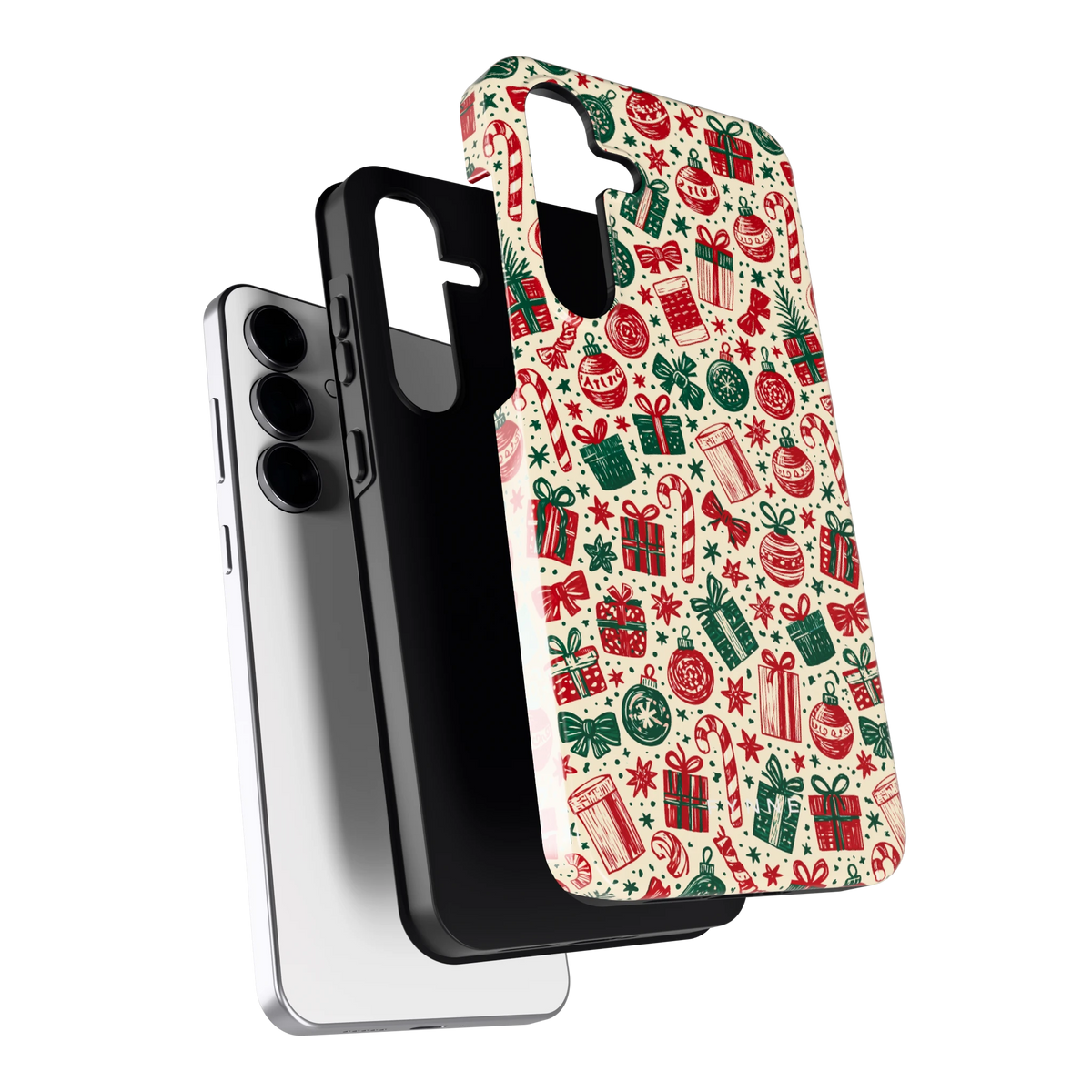 Kerstcadeaus hoesje voor Galaxy S25 FE, los van de telefoon