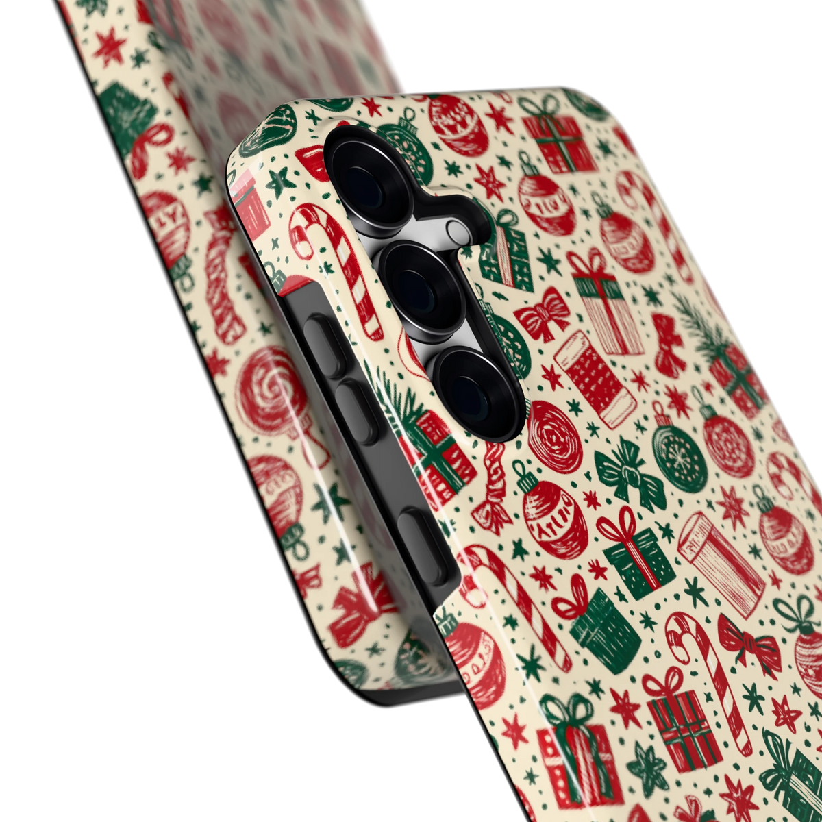 Kerstcadeaus hoesje voor Galaxy S25 FE, close-up