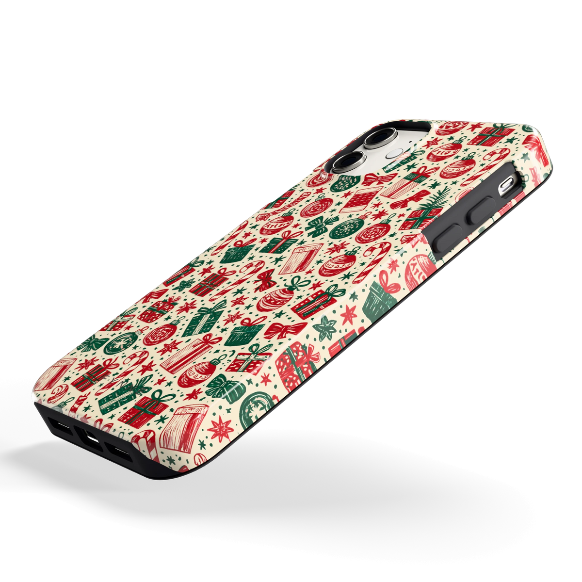 Kerstcadeaus hoesje voor iPhone 11, schuin