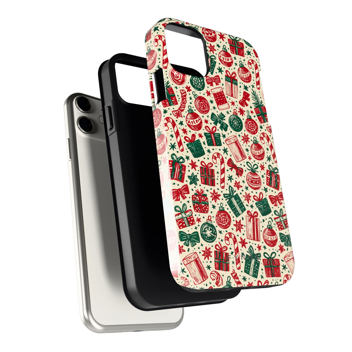 Kerstcadeaus hoesje voor iPhone 11, los van de telefoon