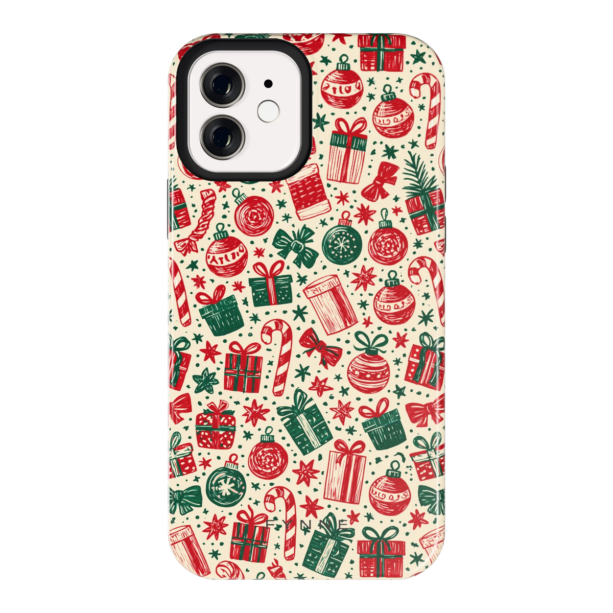 Kerstcadeaus hoesje voor iPhone 12, achterkant