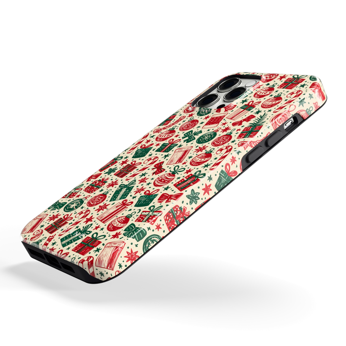 Kerstcadeaus hoesje voor iPhone 12 Pro Max, schuin