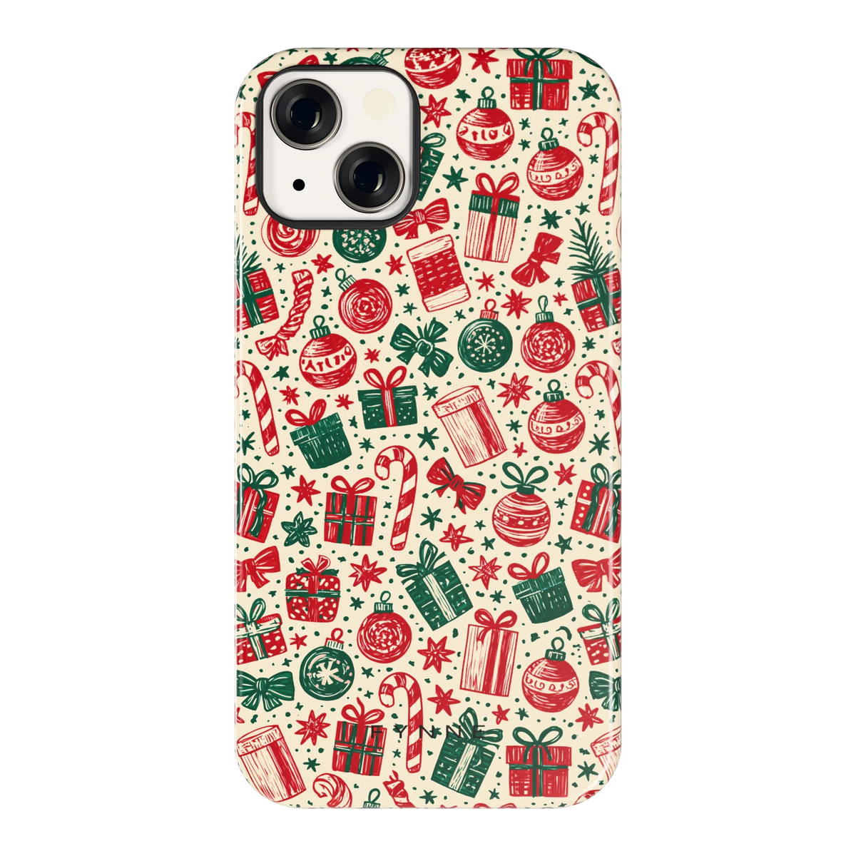 Kerstcadeaus hoesje voor iPhone 13, achterkant