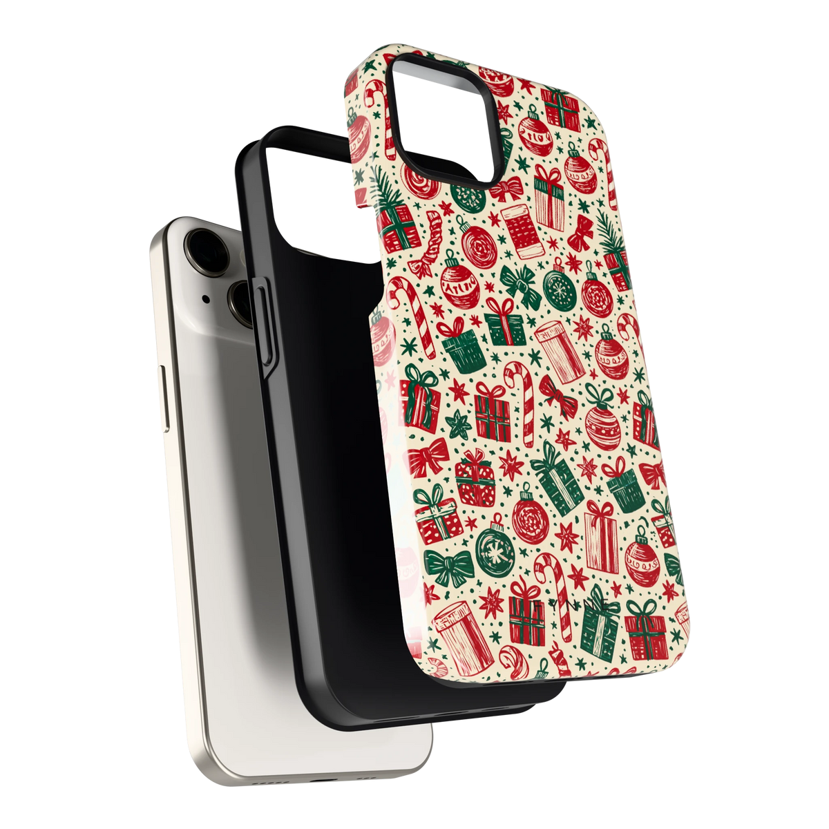 Kerstcadeaus hoesje voor iPhone 13, los van de telefoon