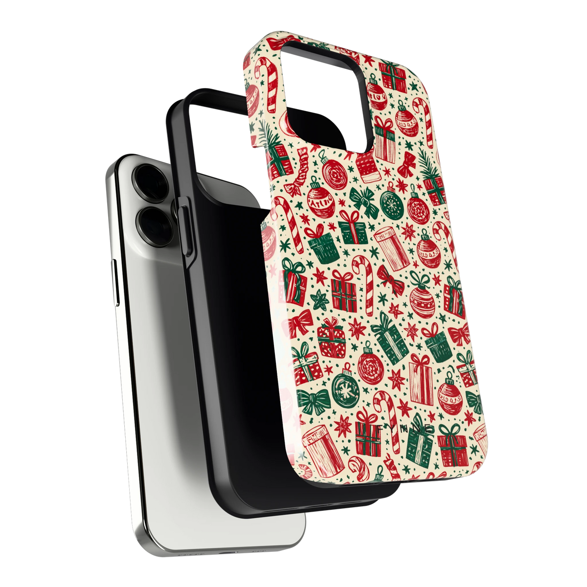 Kerstcadeaus hoesje voor iPhone 13 Pro, los van de telefoon