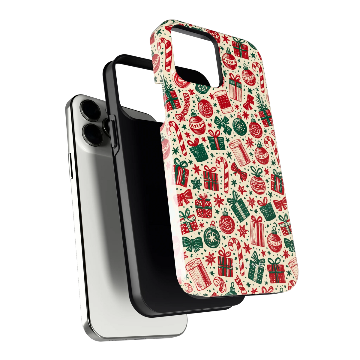 Kerstcadeaus hoesje voor iPhone 13 Pro Max, los van de telefoon