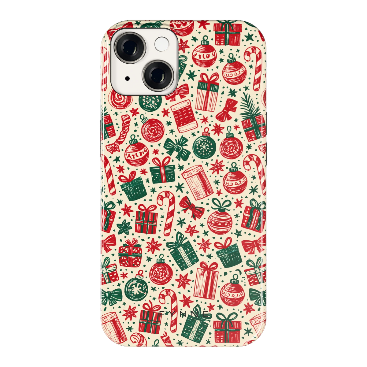 Kerstcadeaus hoesje voor iPhone 14, achterkant